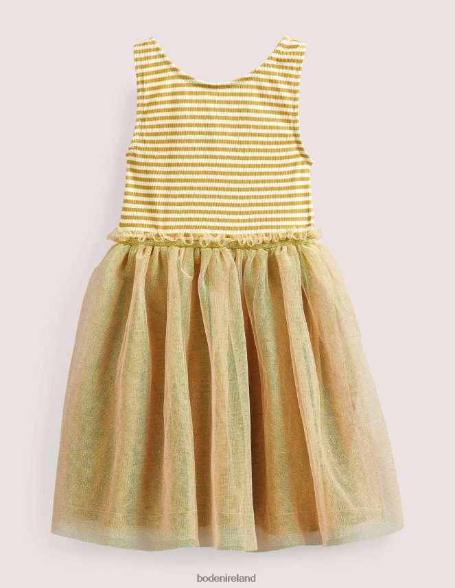 Gold Clothing Tulle Jersey Dress Boden Girls L466L63268