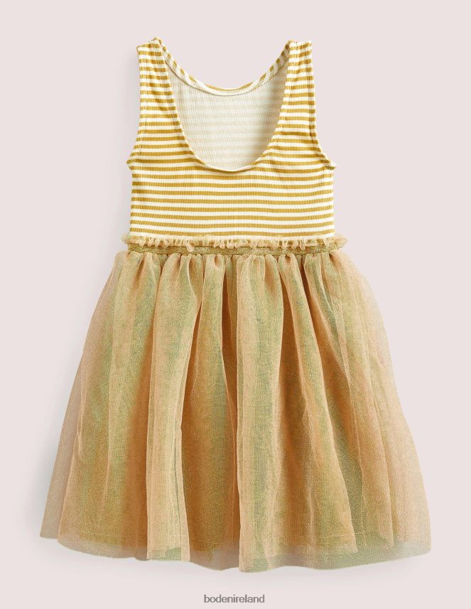 Gold Clothing Tulle Jersey Dress Boden Girls L466L63268