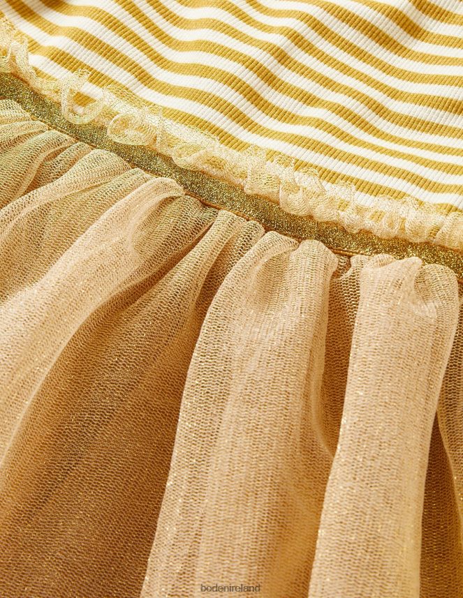 Gold Clothing Tulle Jersey Dress Boden Girls L466L63268