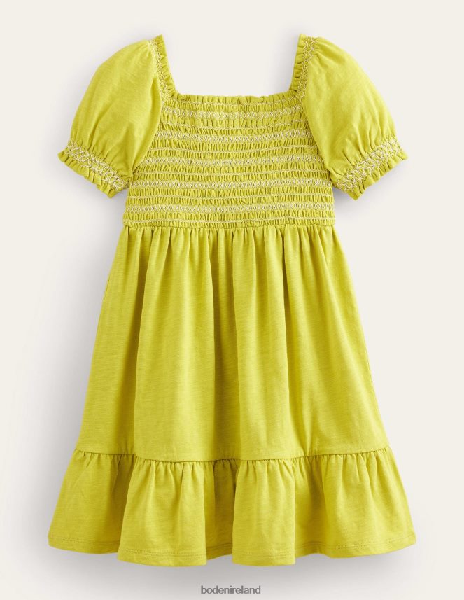 Gooseberry Yellow Clothing Shirred Holiday Dress Boden Girls L466L62952