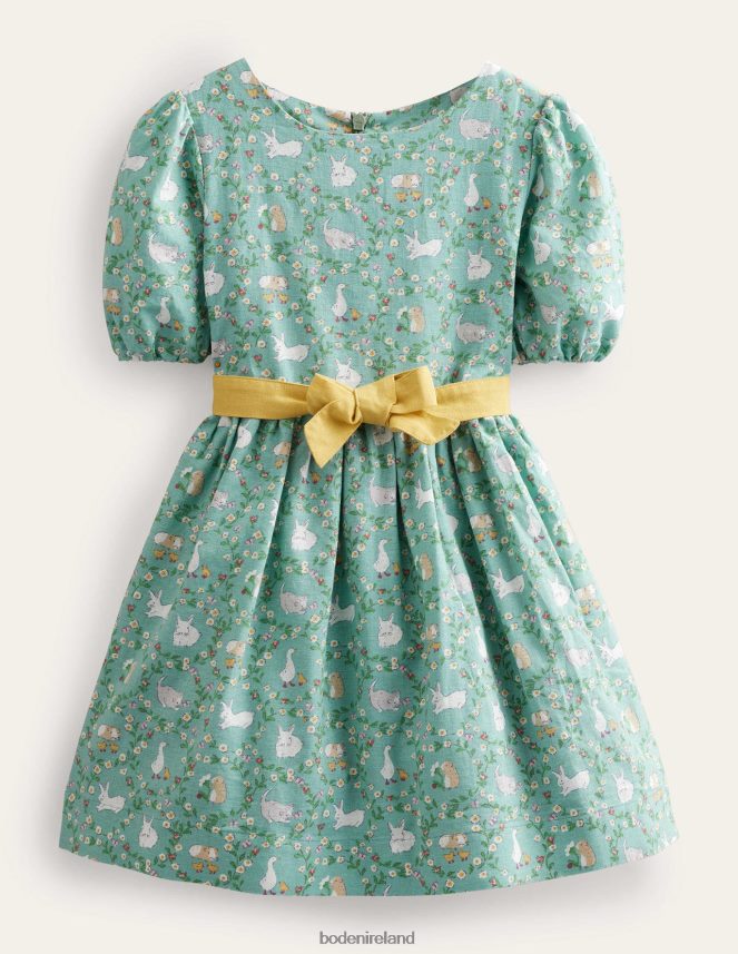 Hot Spring Bunnies Clothing Bow Tie Vintage Dress Boden Girls L466L63183