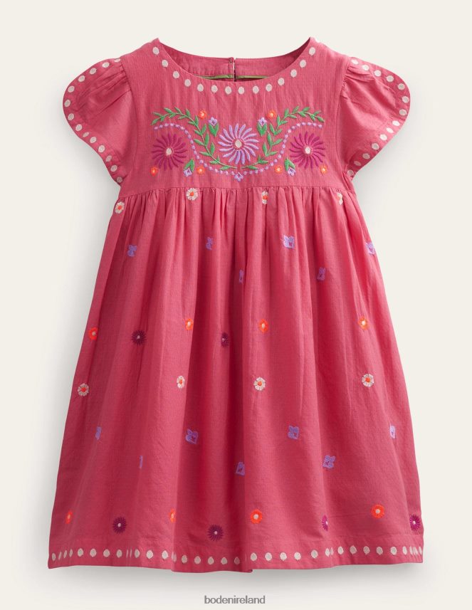 Lollipop Clothing Embroidered Texture Dress Boden Girls L466L62776