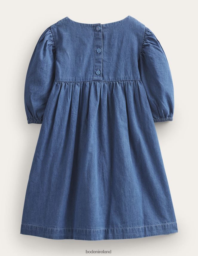 Mid Denim Clothing Embroidered Woven Dress Boden Girls L466L62991