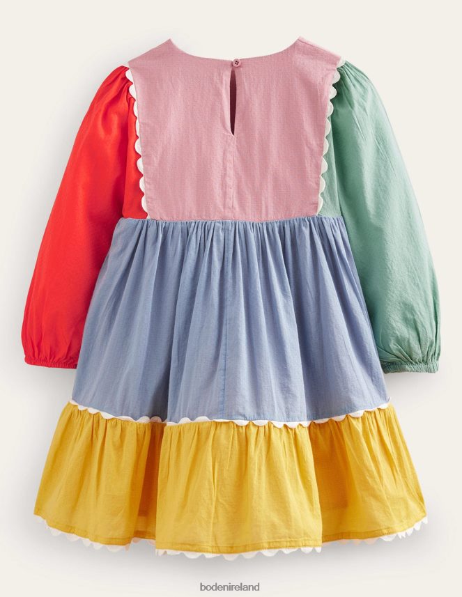 Multi Clothing Tiered Scallop Dress Boden Girls L466L6749