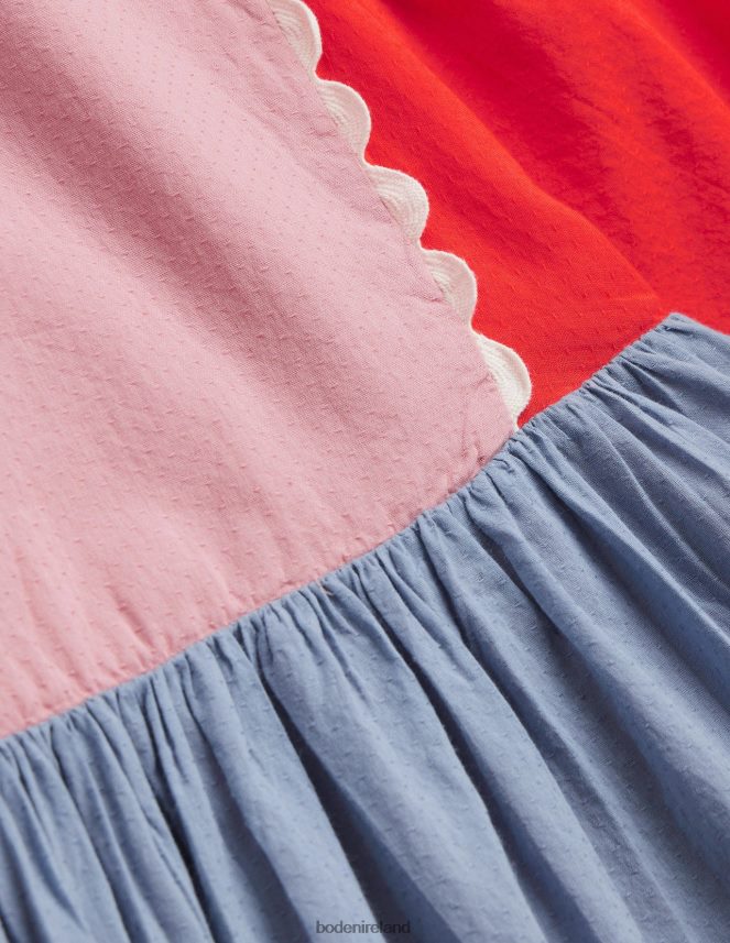 Multi Clothing Tiered Scallop Dress Boden Girls L466L6749