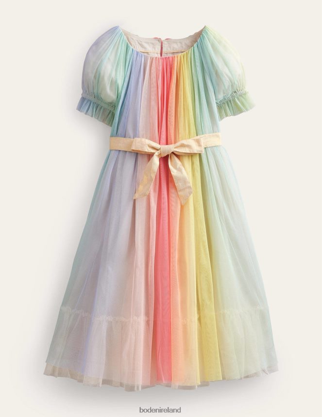 Multi Stripe Clothing Rainbow Tulle Dress Boden Girls L466L63287