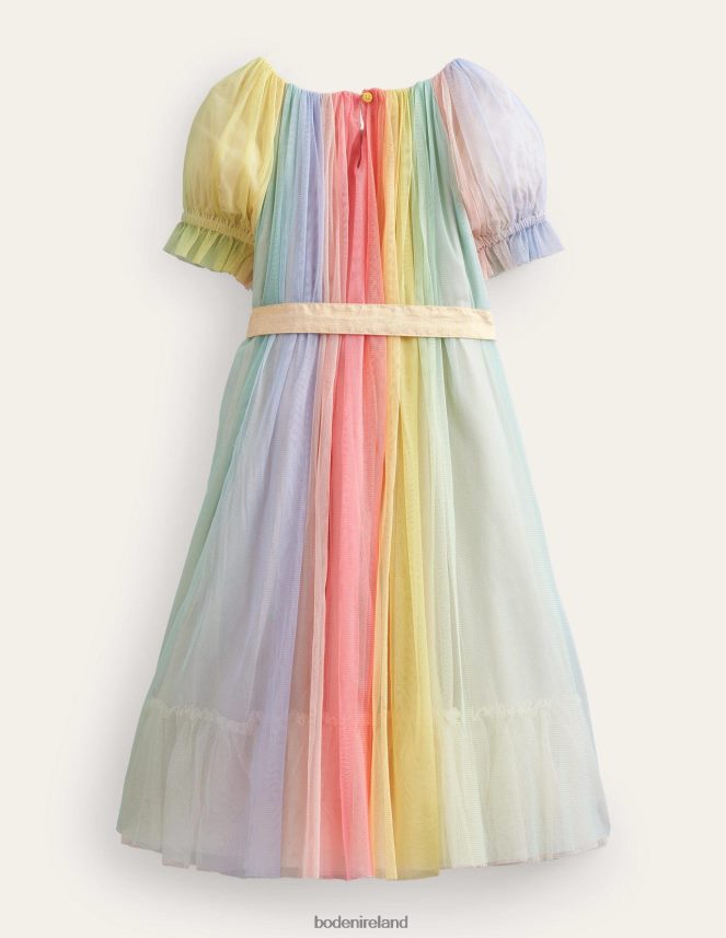Multi Stripe Clothing Rainbow Tulle Dress Boden Girls L466L63287