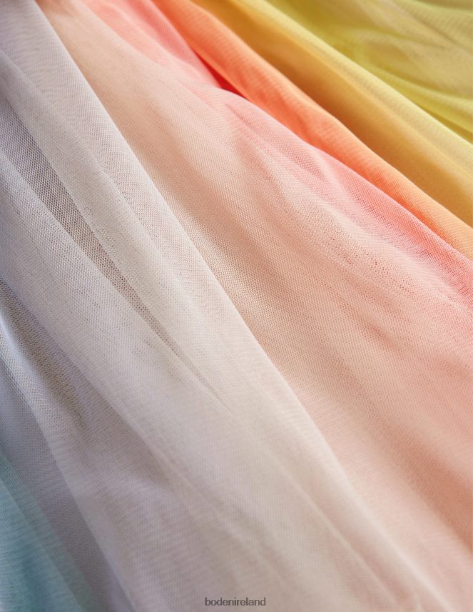 Multi Stripe Clothing Rainbow Tulle Dress Boden Girls L466L63287