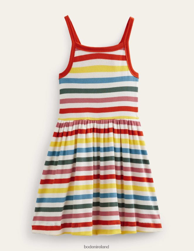 Multi Stripe Clothing Rib Twirly Dress Boden Girls L466L63014