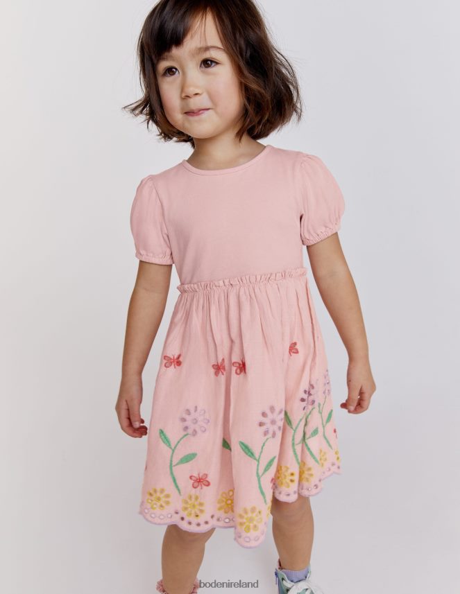 Pale Pink Clothing Broderie Twirly Dress Boden Girls L466L62834