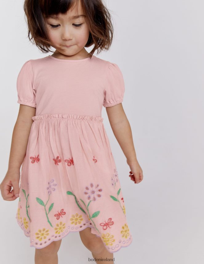Pale Pink Clothing Broderie Twirly Dress Boden Girls L466L62834