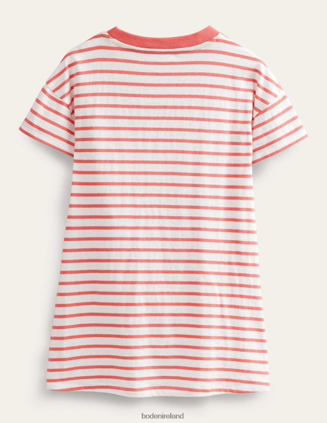 Peach Punch Pink Butterfly Clothing Printed Logo Jersey Dress Boden Girls L466L62881