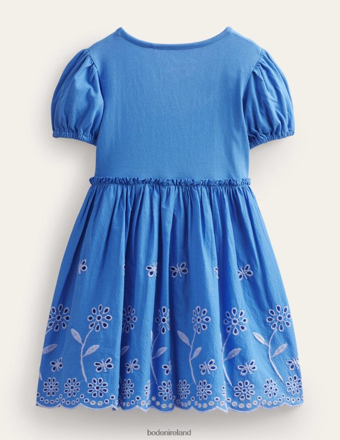 Penzance Blue Clothing Broderie Twirly Dress Boden Girls L466L62839