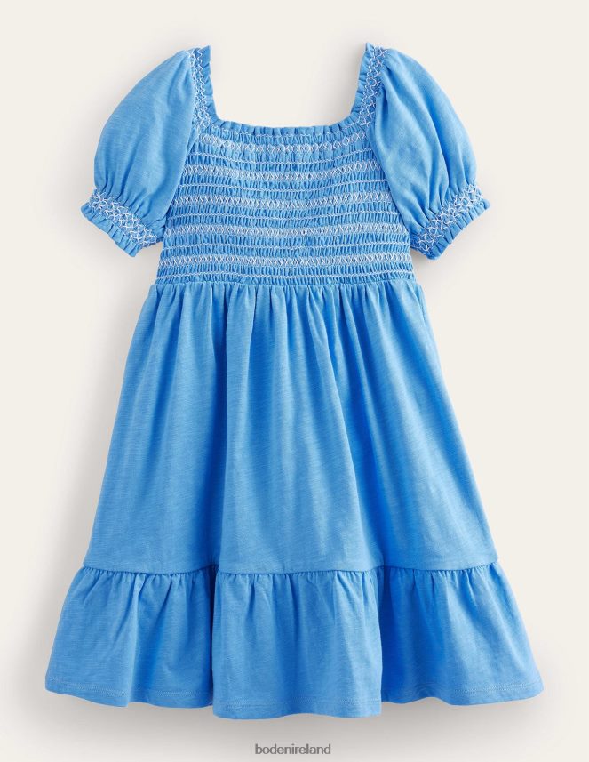 Penzance Blue Clothing Shirred Holiday Dress Boden Girls L466L62882