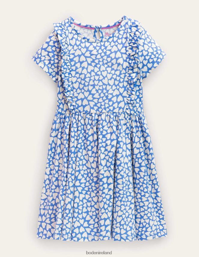 Penzance Blue Hearts Clothing Frilly Twirly Dress Boden Girls L466L62871