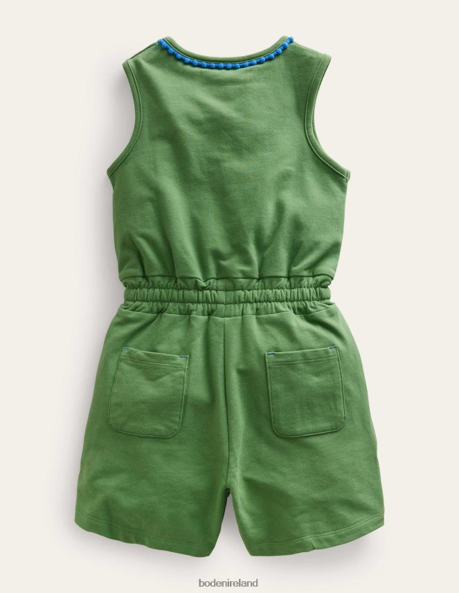 Safari Green Clothing Relaxed Jersey Playsuit Boden Girls L466L6741