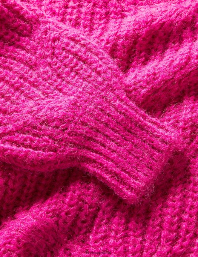 Shocking Pink Clothing Chunky Cable Roll Neck Dress Boden Girls L466L62746