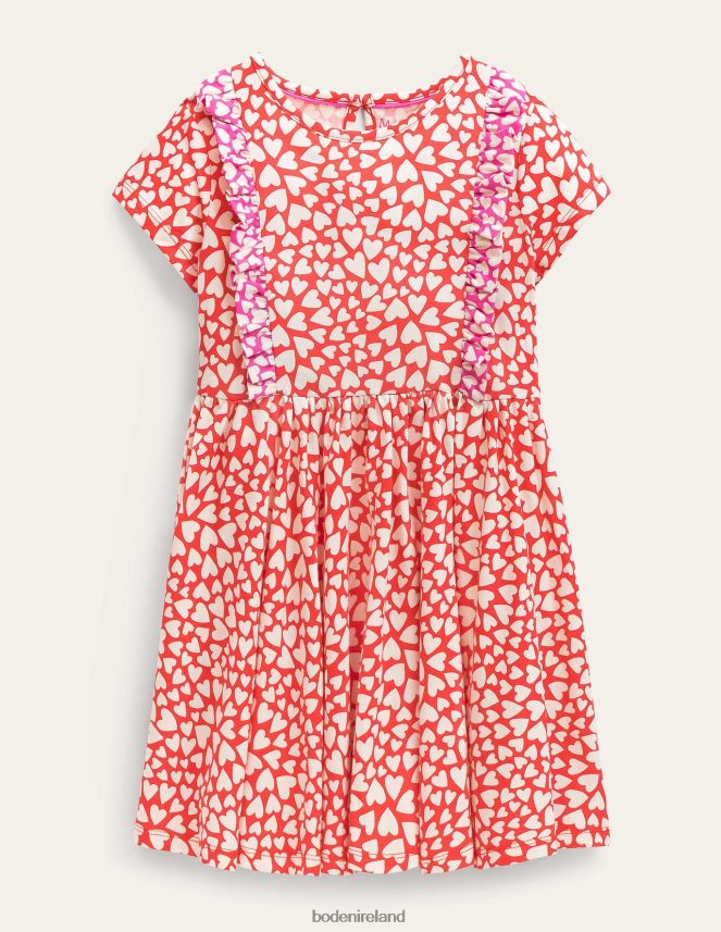 Strawberry Tart Red Hearts Clothing Frilly Twirly Dress Boden Girls L466L62838