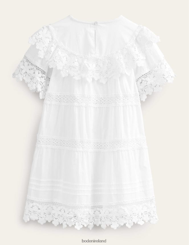 White Clothing Lace Tiered Dress Boden Girls L466L62936
