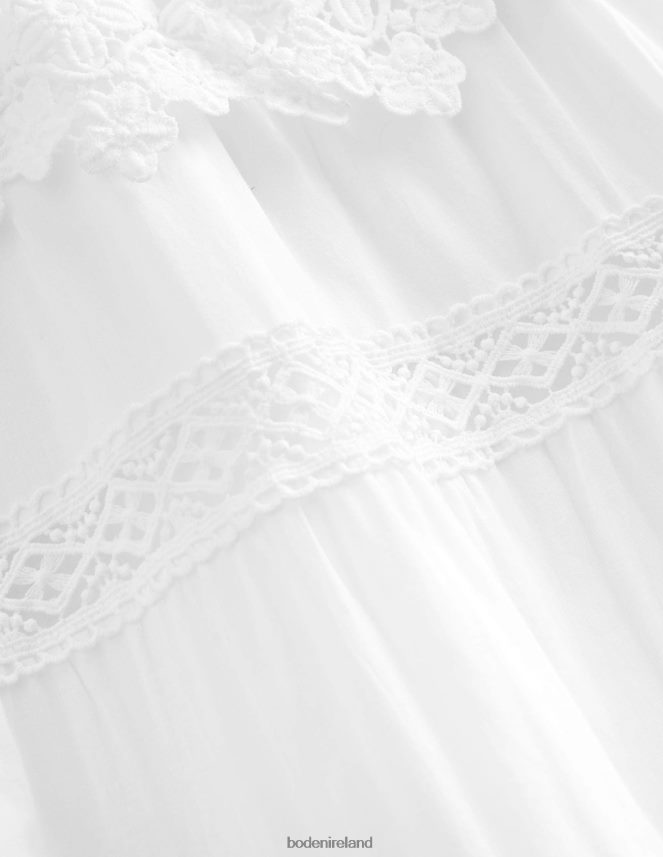 White Clothing Lace Tiered Dress Boden Girls L466L62936