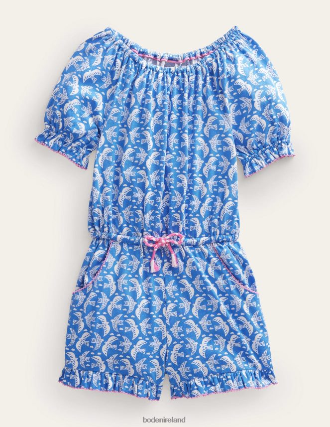 Cabana Blue Birds Clothing Jersey Playsuit Boden Girls L466L63241