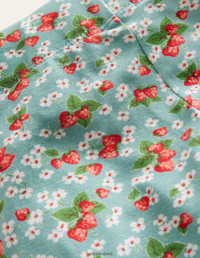 Blue Strawberries Clothing Fun Cropped Leggings Boden Girls L466L63244