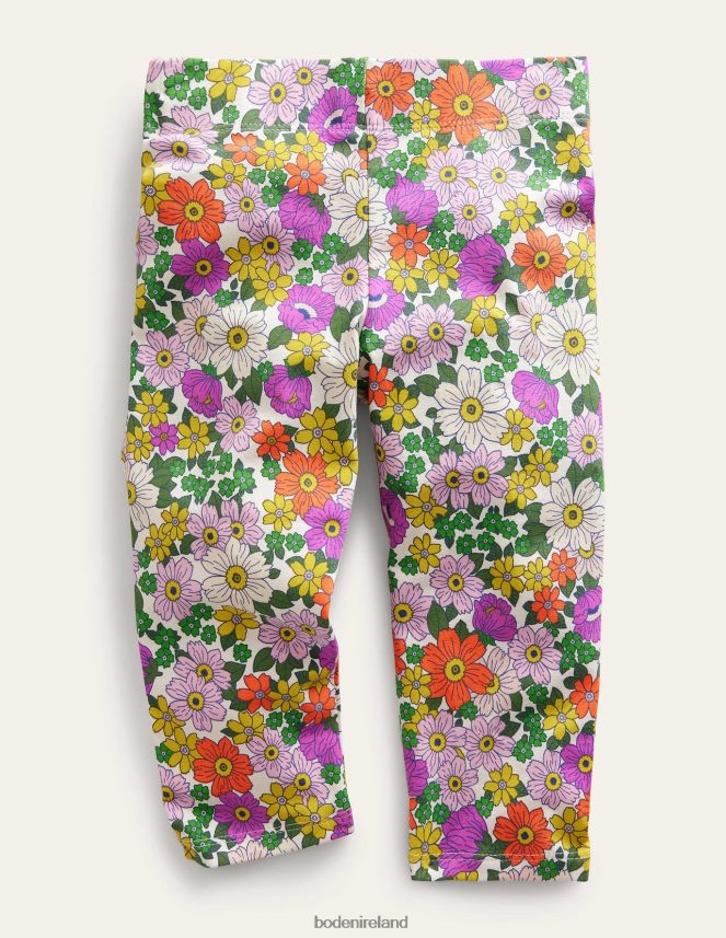Radiant Orchid Floral Clothing Fun Cropped Leggings Boden Girls L466L63109