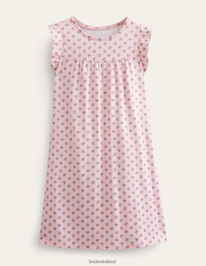 Provence Dusty Pink Floral Clothing Printed Short-Sleeved Nightie Boden Girls L466L63282