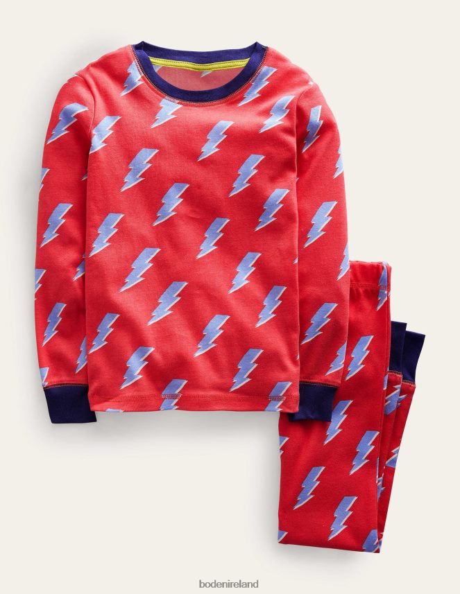 Red Lightening Bolt Clothing Single Glow-in-the-dark Pyjama Boden Girls L466L63103