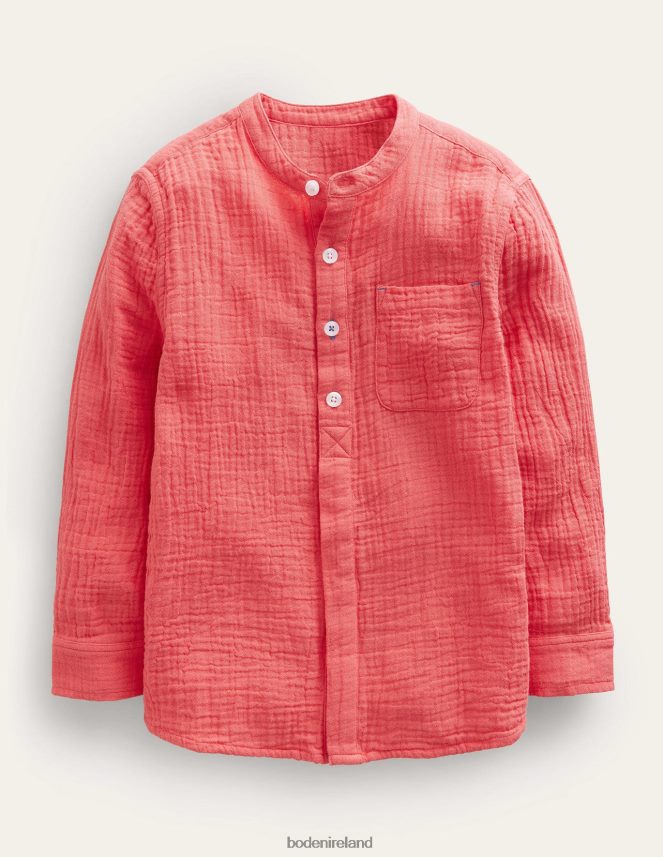 Jam Red Clothing Double Cloth Grandad Shirt Boden Girls L466L62972