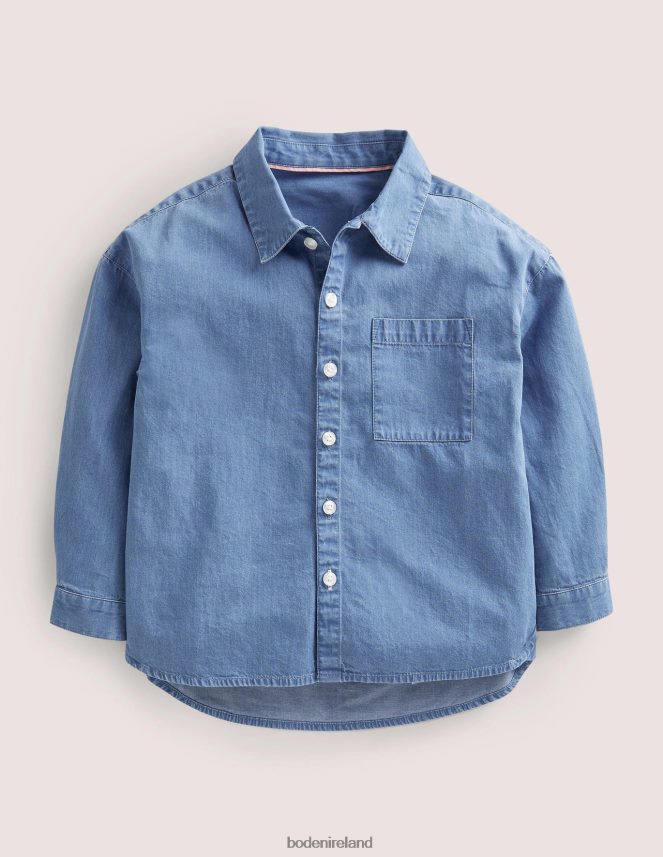Mid Vintage Denim Clothing Relaxed Denim Shirt Boden Girls L466L63150