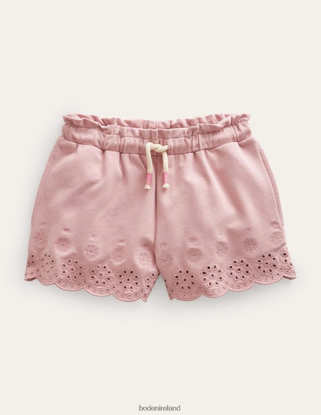 Almond Pink Clothing Jersey Eyelet Short Boden Girls L466L62759