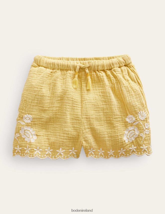 Buttercup Clothing Embroidered Hem Shorts Boden Girls L466L62625