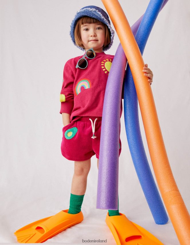 Candy Cane Clothing Towelling Applique Shorts Boden Girls L466L62686