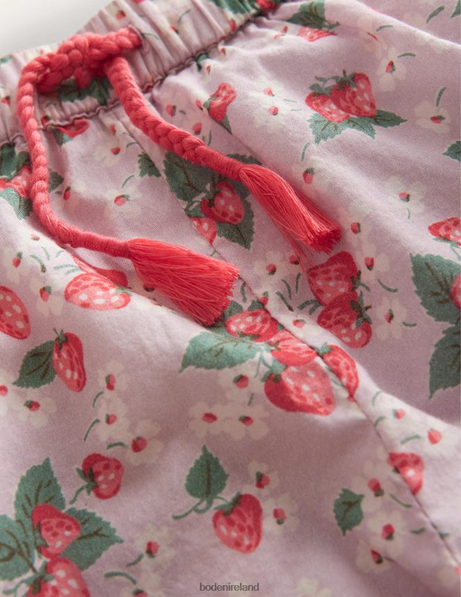 French Pink Strawberry Clothing Scalloped-Hem Shorts Boden Girls L466L63233