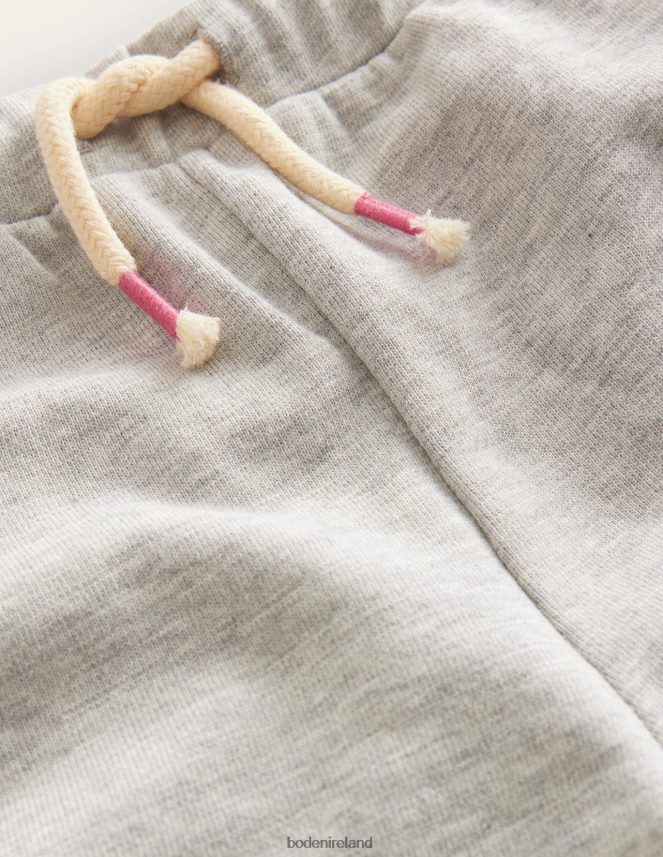 Grey Marl Clothing Pom Trim Jersey Shorts Boden Girls L466L62709