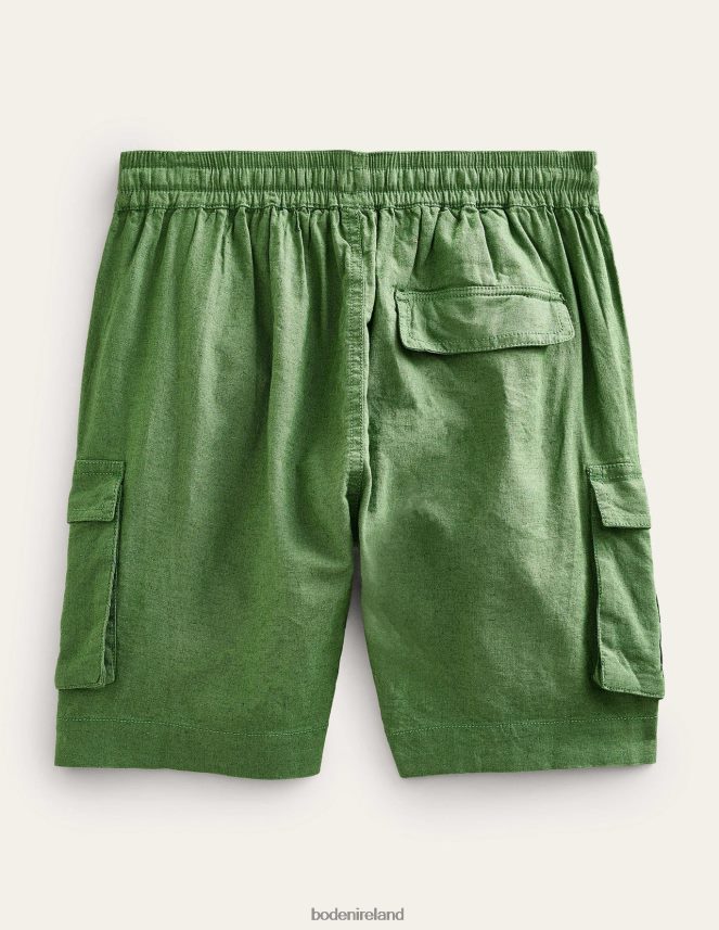 Khaki Green Clothing Linen Cotton Cargo Shorts Boden Girls L466L62665