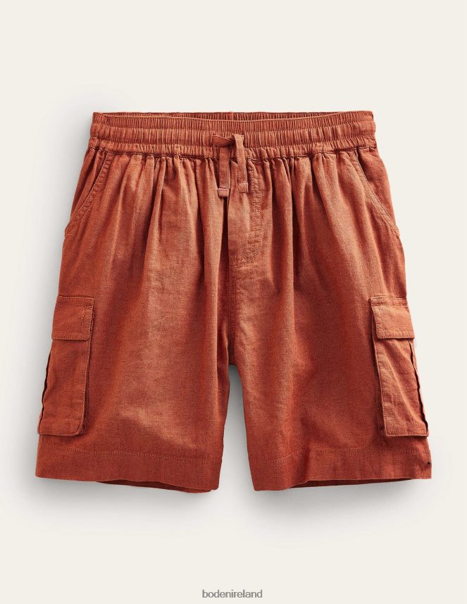 Roasted Chestnut Clothing Linen Cotton Cargo Shorts Boden Girls L466L62684