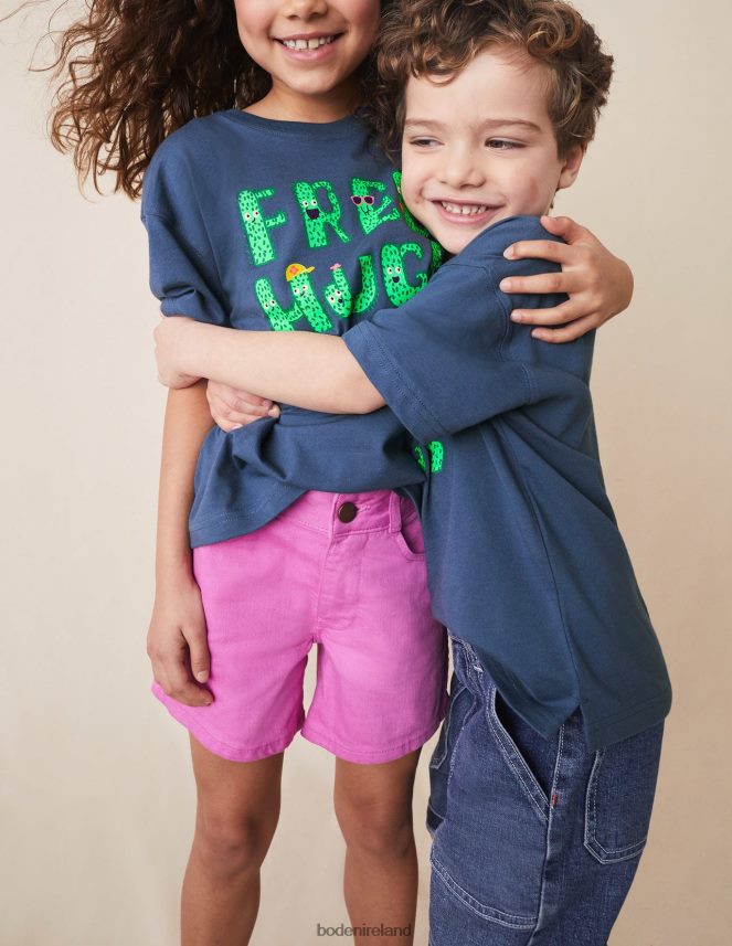 Tickled Pink Clothing High Waisted Denim Shorts Boden Girls L466L62699