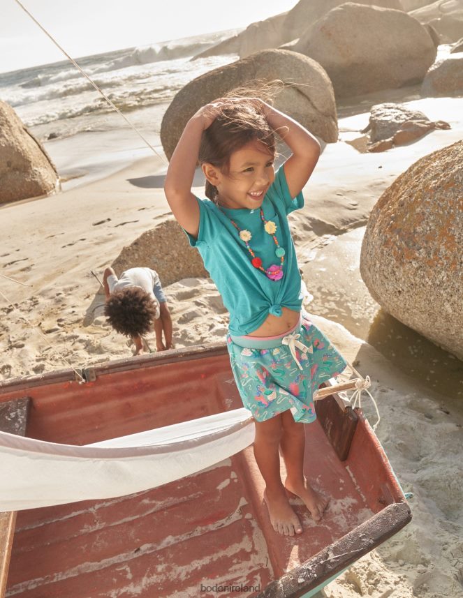 Aqua Sea Blue Mermaids Clothing Jersey Skort Boden Girls L466L6777