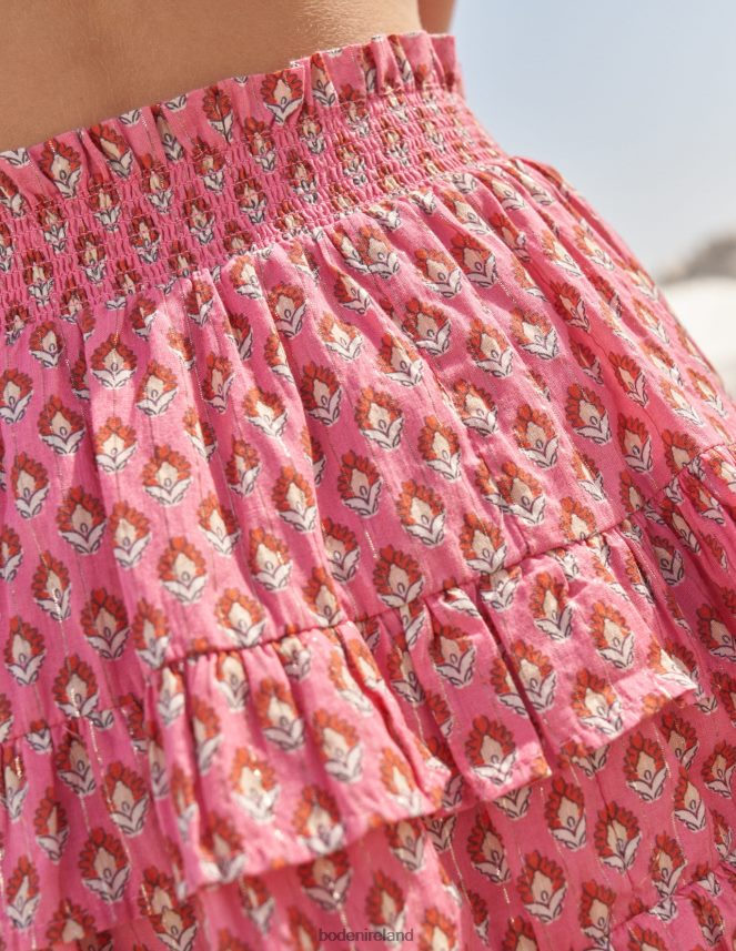 Azalea Woodblock Clothing Ruffle Mini Skort Boden Girls L466L6786