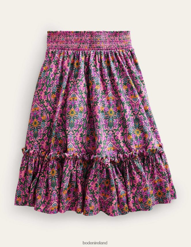 Azalea Woodblock Vine Clothing Printed Jersey Maxi Skirt Boden Girls L466L6783