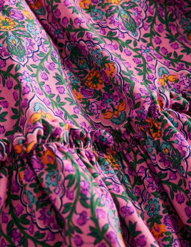 Azalea Woodblock Vine Clothing Printed Jersey Maxi Skirt Boden Girls L466L6783