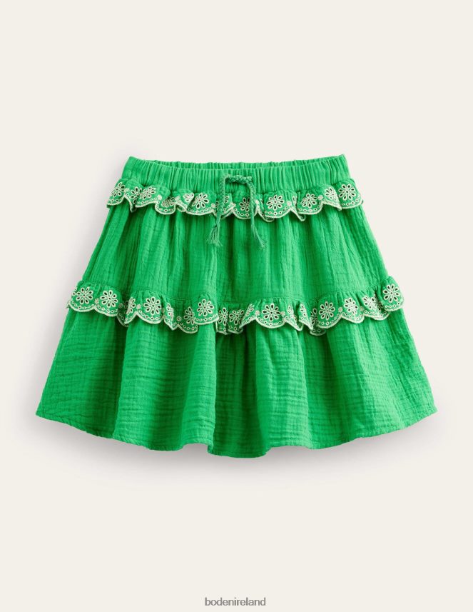 Bright Green Clothing Double Cloth Scallop Skirt Boden Girls L466L62626