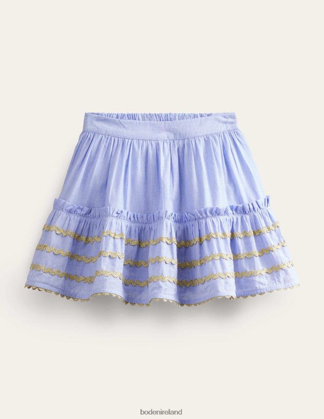 End on End Clothing Seam Detail Ric Rac Skirt Boden Girls L466L6788