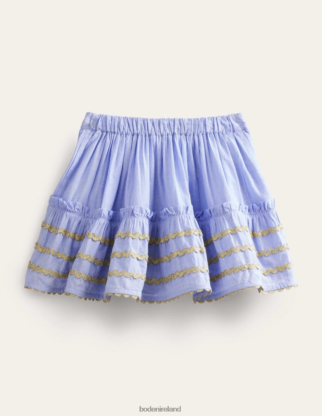 End on End Clothing Seam Detail Ric Rac Skirt Boden Girls L466L6788
