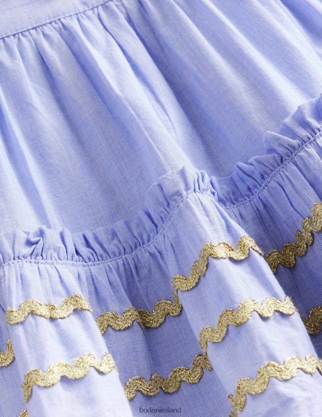 End on End Clothing Seam Detail Ric Rac Skirt Boden Girls L466L6788