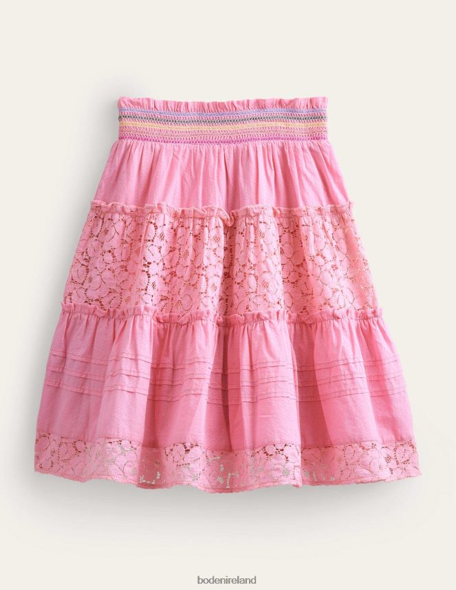 Formica Pink Clothing Smocked Tiered Midi Skirt Boden Girls L466L62664