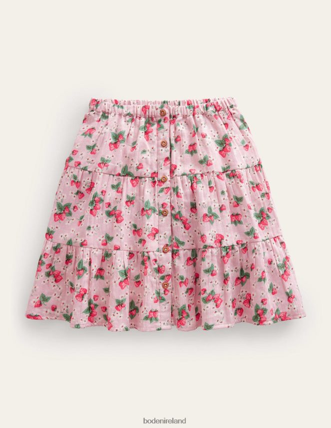French Pink Strawberry Clothing Doublecloth Midi Skirt Boden Girls L466L62622