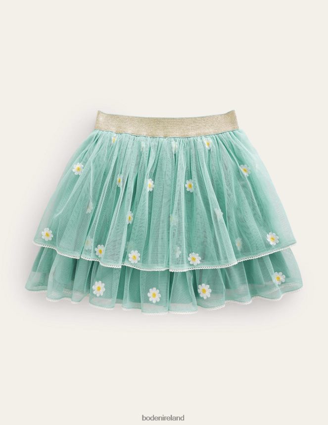 Hot Spring Daisy Embroidery Clothing Embroidered Tulle Skirt Boden Girls L466L62638